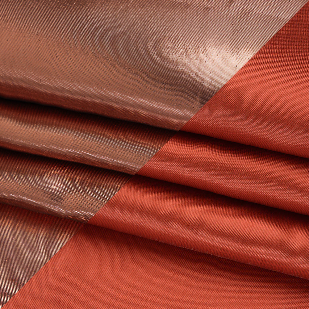 Double Faced Lame Mikado - Coral Red - Sara Collection Folded