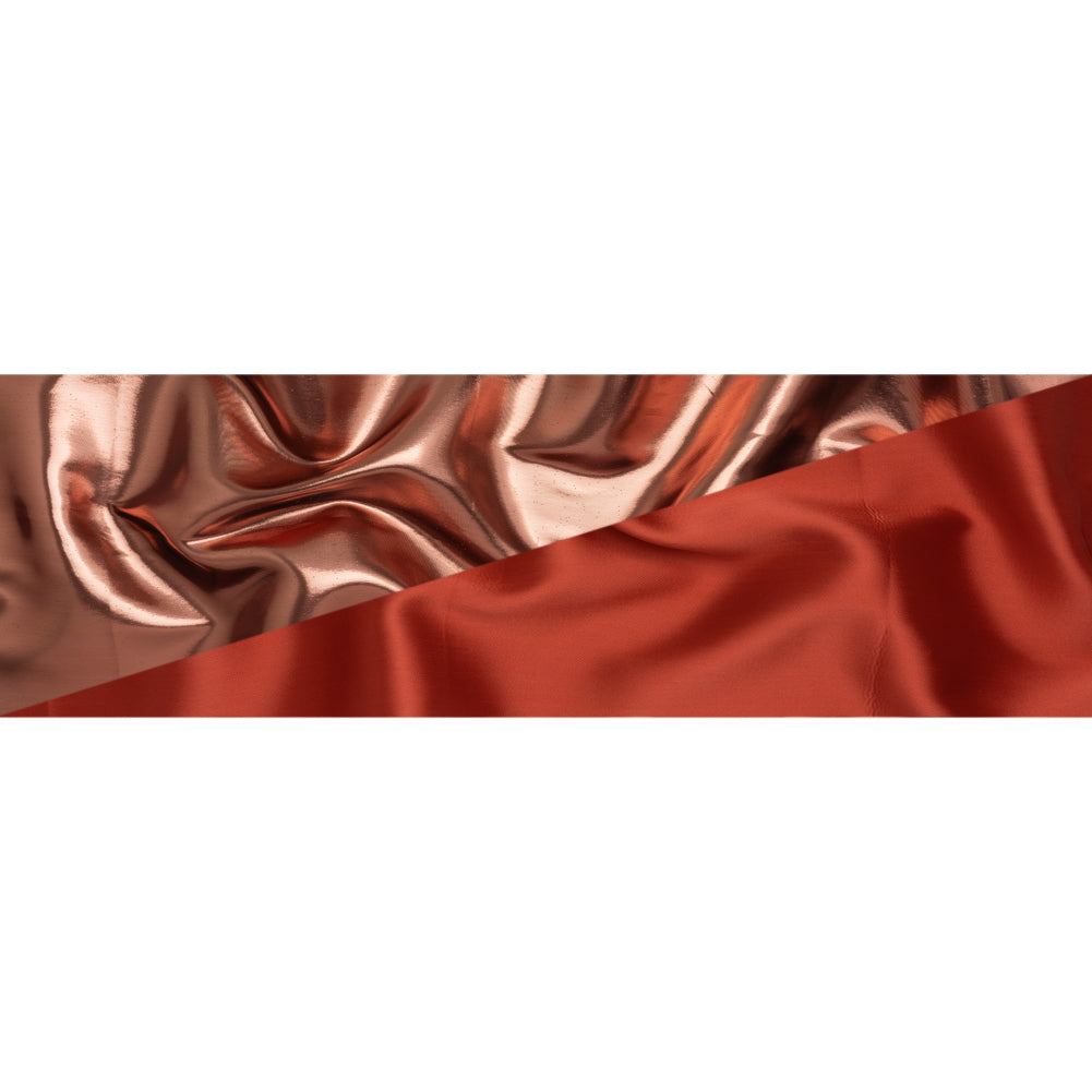Double Faced Lame Mikado - Coral Red - Sara Collection Full