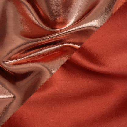 Double Faced Lame Mikado - Coral Red - Sara Collection