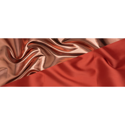 Double Faced Lame Mikado - Scarlet and Copper - Sara Collection Full