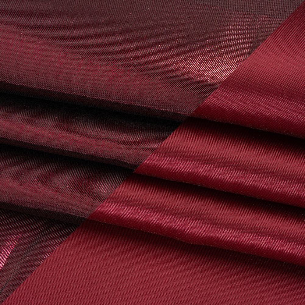 Double Faced Lame Mikado - Dark Red - Sara Collection - Folded