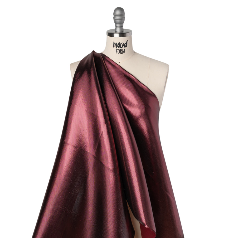Double Faced Lame Mikado - Dark Red - Sara Collection - Drape