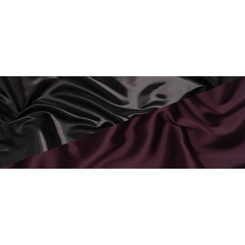 Double Faced Lame Mikado - Aubergine - Sara Collection - Full