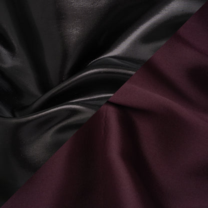 Double Faced Lame Mikado - Aubergine - Sara Collection