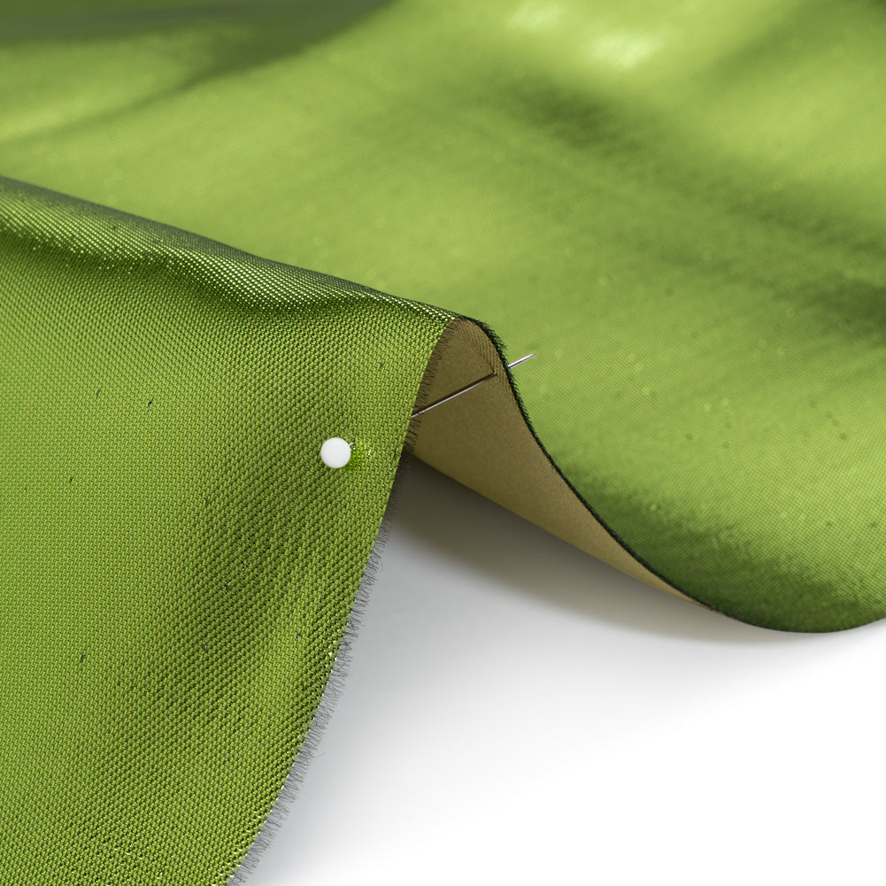 Double Faced Lame Mikado - Chartreuse - Sara Collection - Detail