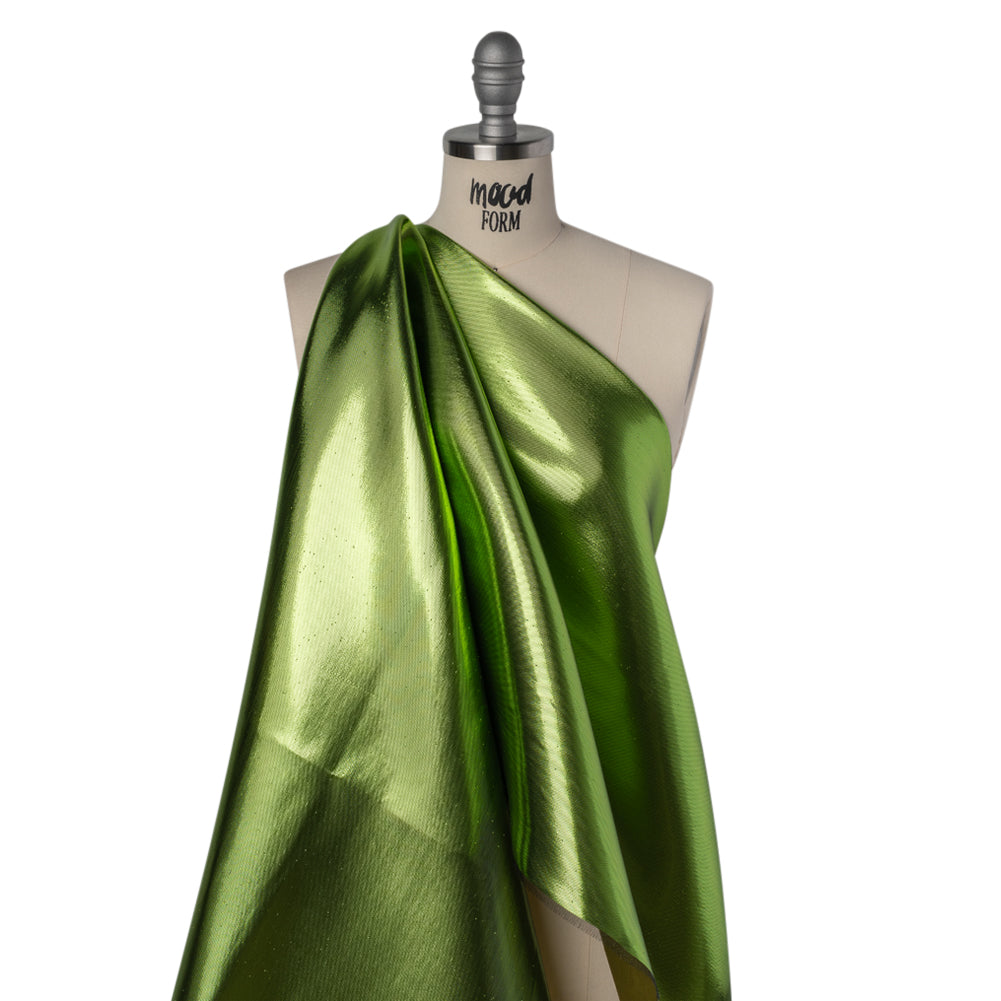 Double Faced Lame Mikado - Chartreuse - Sara Collection - Drape