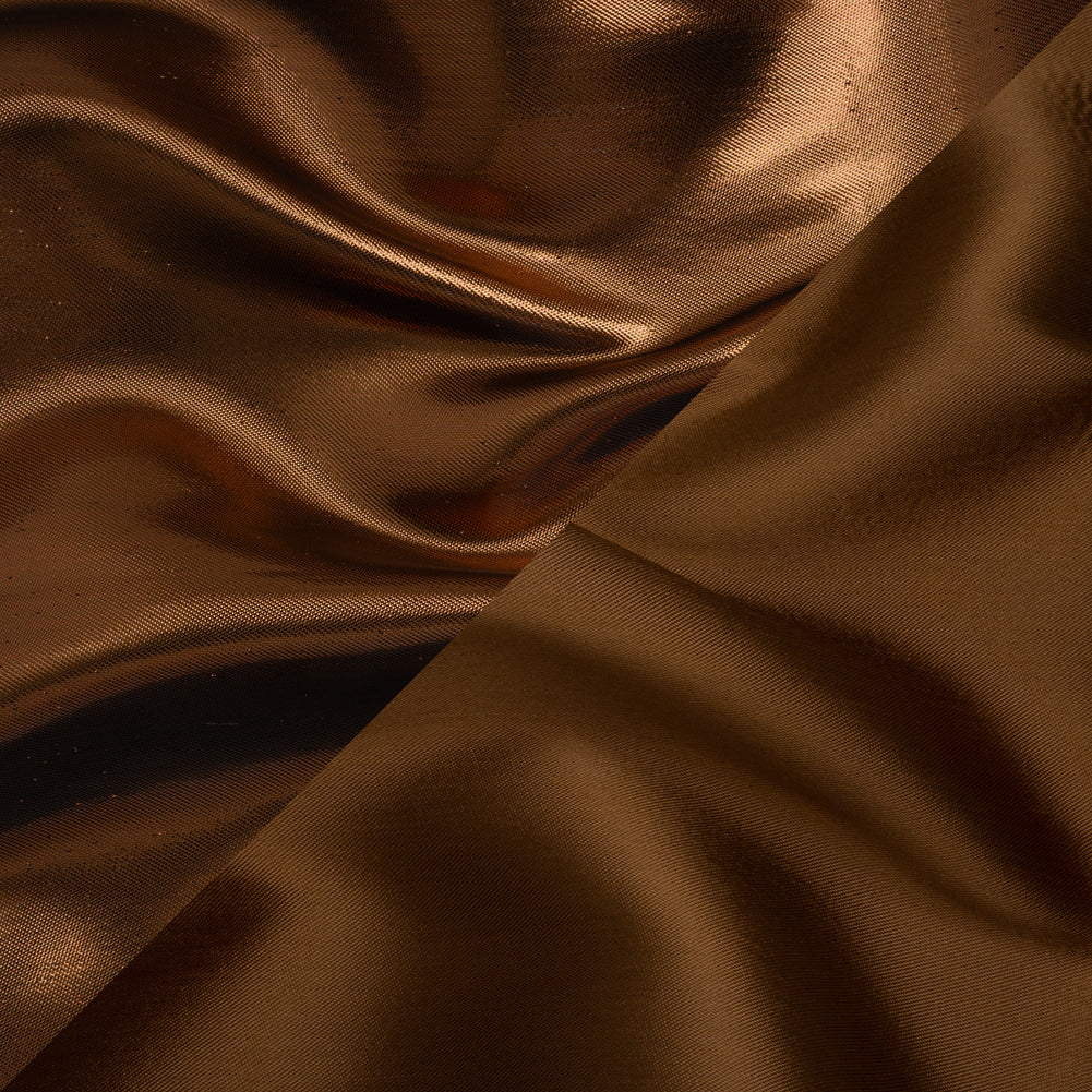 Double Faced Lame Mikado - Chocolate Brown - Sara Collection