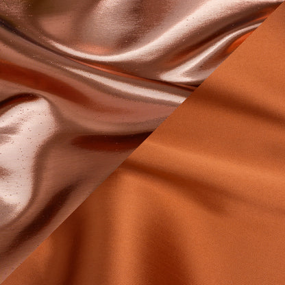Double Faced Lame Mikado - Pumpkin Orange - Sara Collection