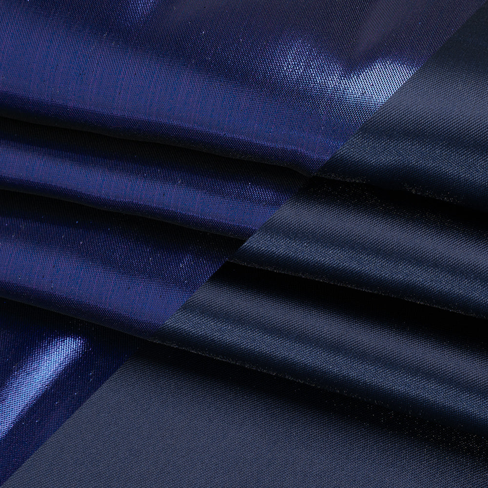 Double Faced Lame Mikado - Midnight Blue - Sara Collection - Folded