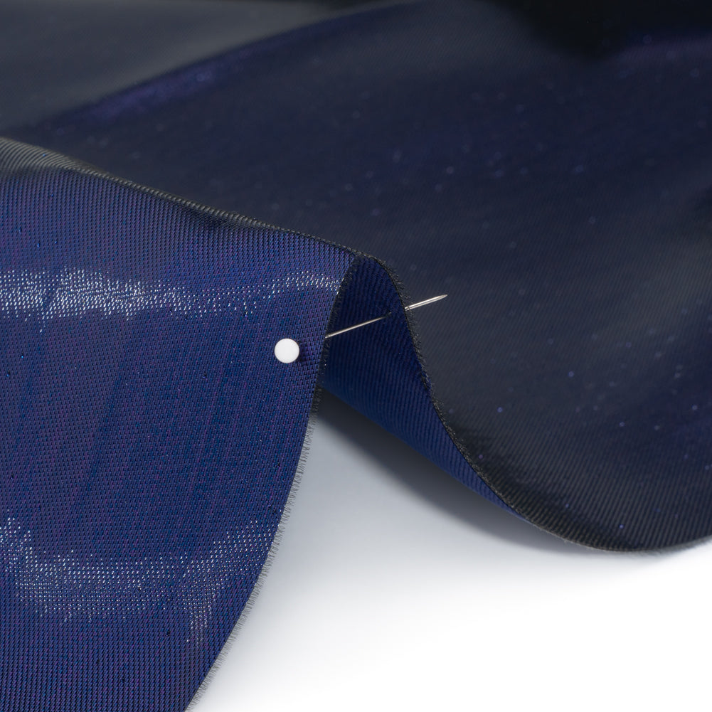 Double Faced Lame Mikado - Midnight Blue - Sara Collection - Detail