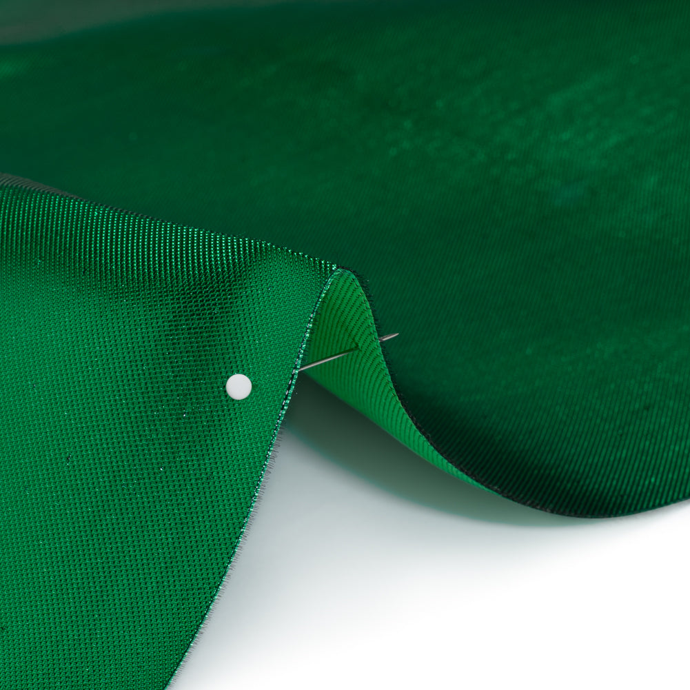 Double Faced Lame Mikado - Kelly Green - Sara Collection - Detail