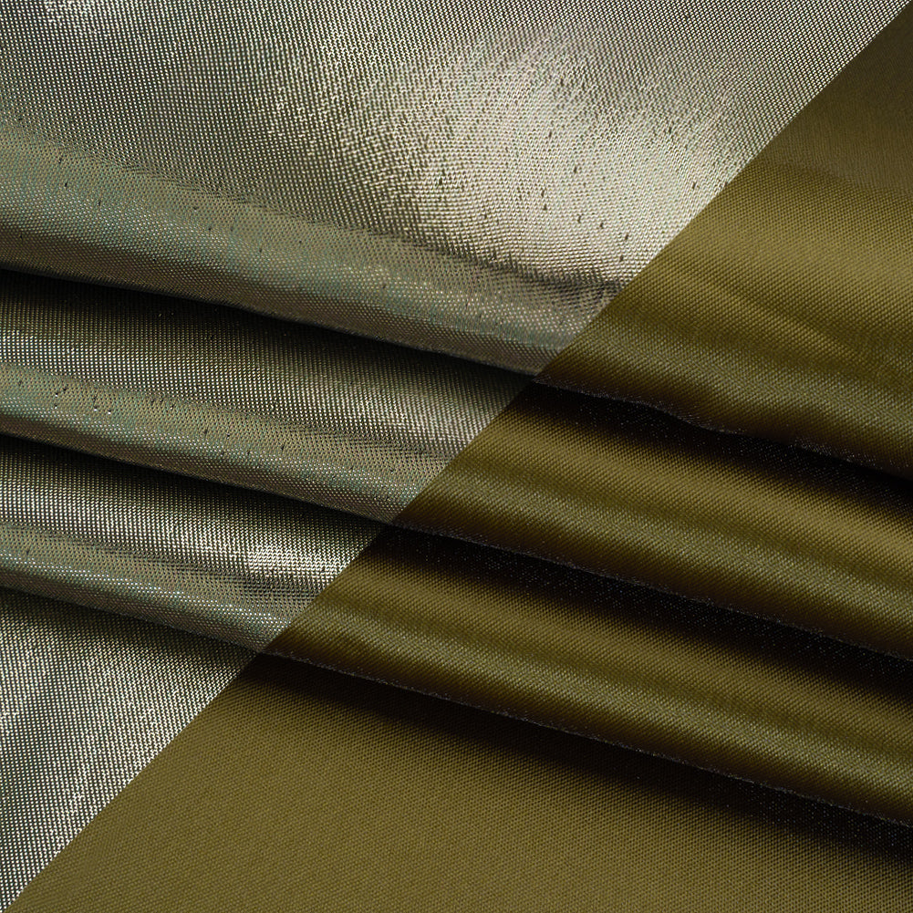 Double Faced Lame Mikado - Dark Olive Green - Sara Collection - Folded