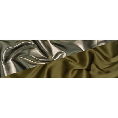 Double Faced Lame Mikado - Dark Olive Green - Sara Collection