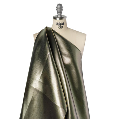 Double Faced Lame Mikado - Dark Olive Green - Sara Collection