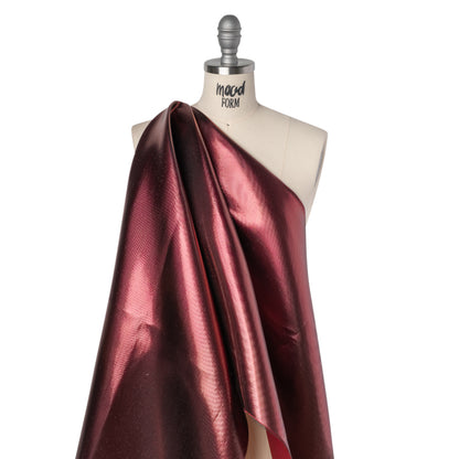 Double Faced Lame Mikado - Cranberry - Sara Collection