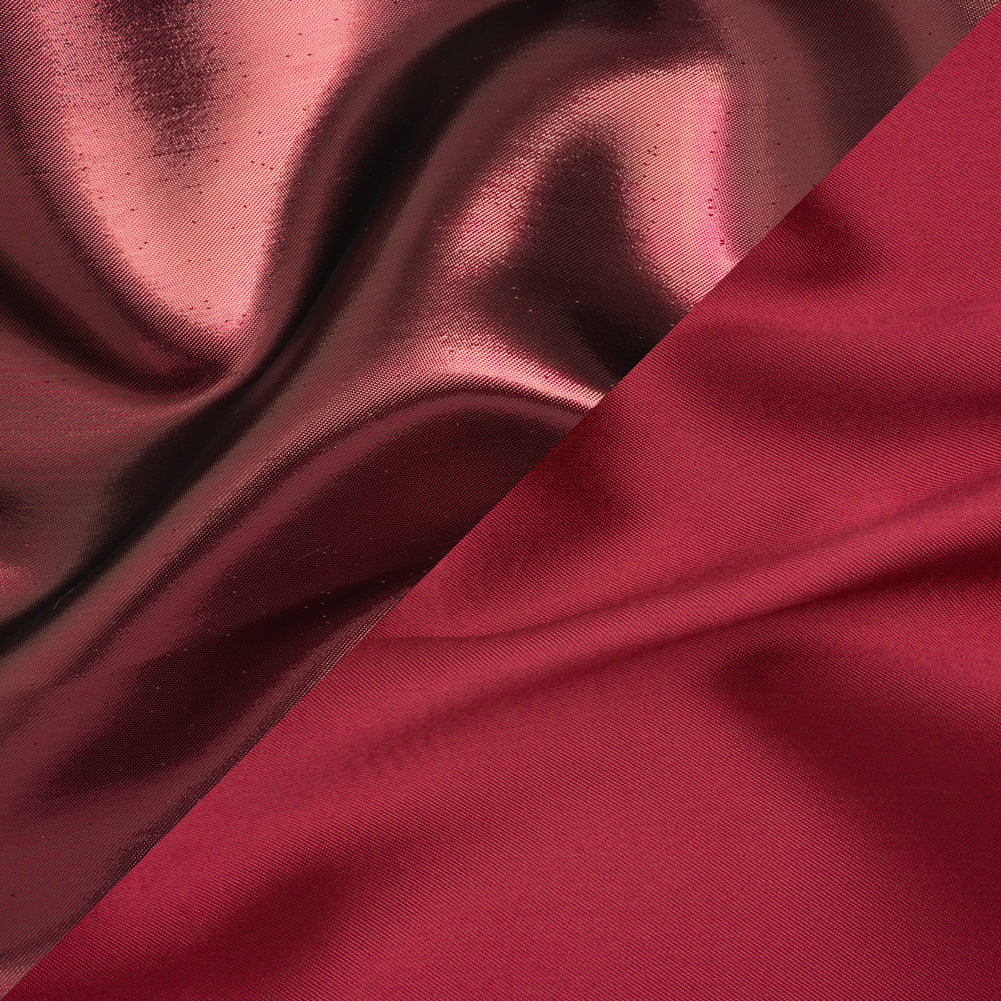 Double Faced Lame Mikado - Cranberry - Sara Collection