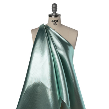 Double Faced Lame Mikado - Mint Green - Sara Collection