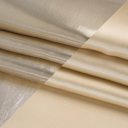 Double Faced Lame Mikado - Oatmeal - Sara Collection Folded