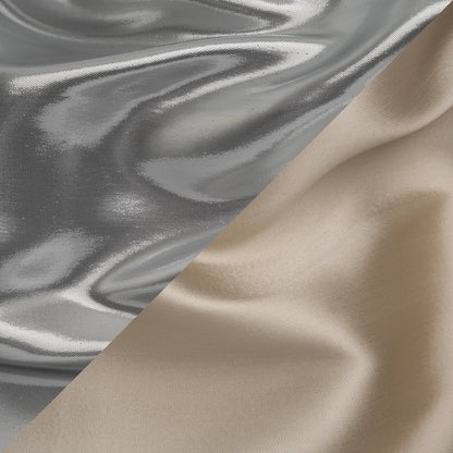 Double Faced Lame Mikado - Dove Gray - Sara Collection