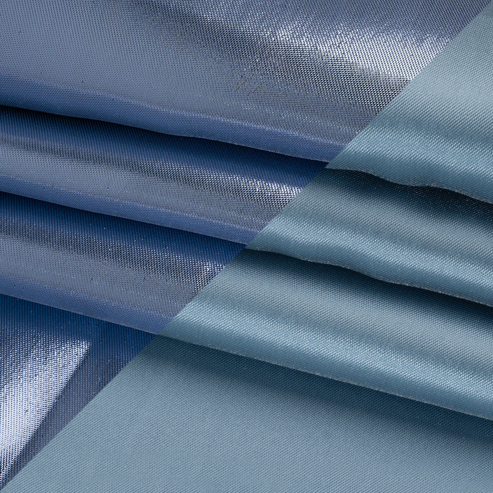 Double Faced Lame Mikado - Muted Blue - Sara Collection Folded