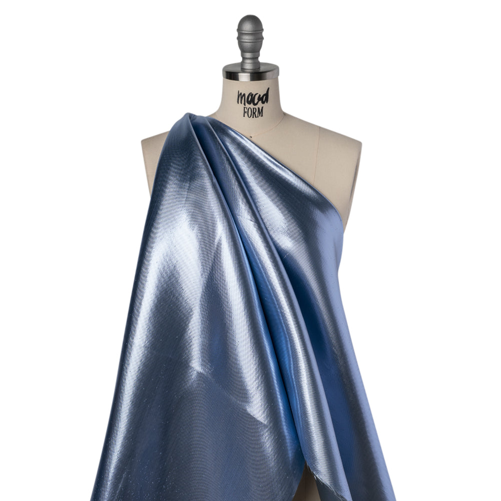 Double Faced Lame Mikado - Muted Blue - Sara Collection Drape