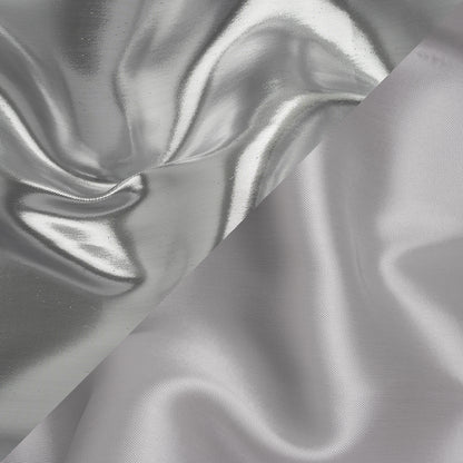 Double Faced Lame Mikado - Silver - Sara Collection