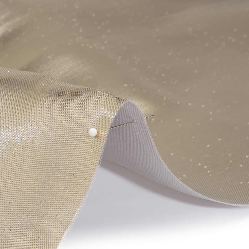 Double Faced Lame Mikado - Warm Gray - Sara Collection - Detail