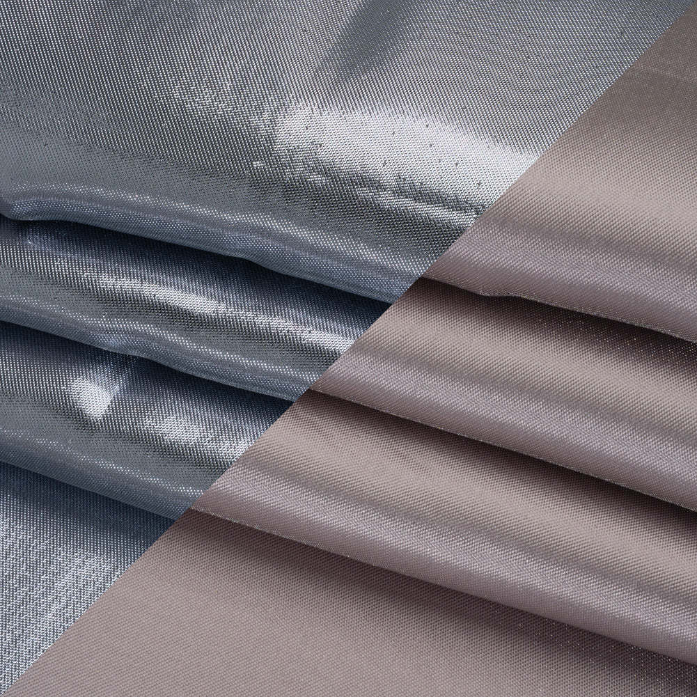 Double Faced Lame Mikado - Steel Gray - Sara Collection - Folded