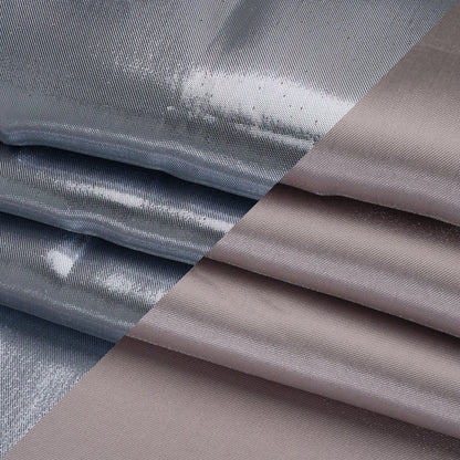 Double Faced Lame Mikado - Steel Gray - Sara Collection