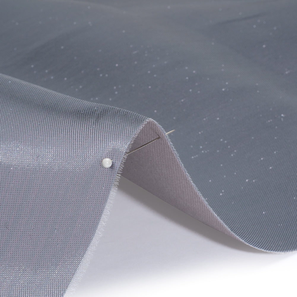Double Faced Lame Mikado - Steel Gray - Sara Collection - Detail