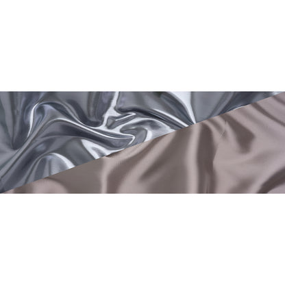 Double Faced Lame Mikado - Steel Gray - Sara Collection