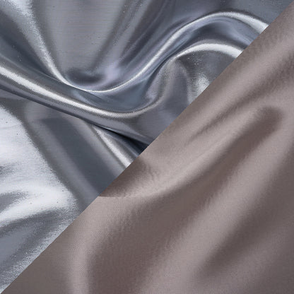 Double Faced Lame Mikado - Steel Gray - Sara Collection