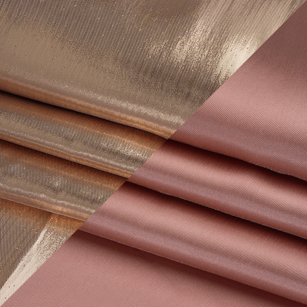 Double Faced Lame Mikado - Rose - Sara Collection Folded