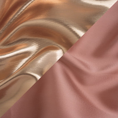 Double Faced Lame Mikado - Rose - Sara Collection