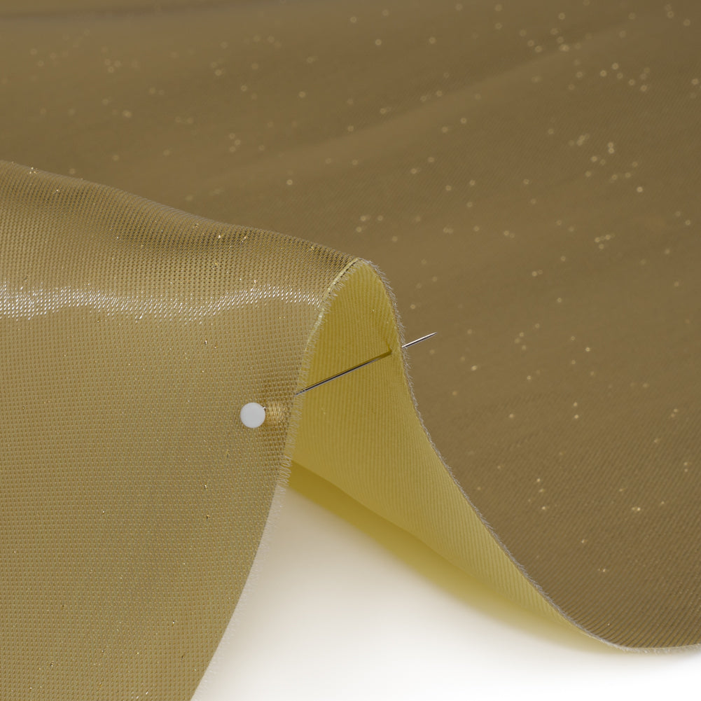 Double Faced Lame Mikado - Lemon Yellow - Sara Collection Detail