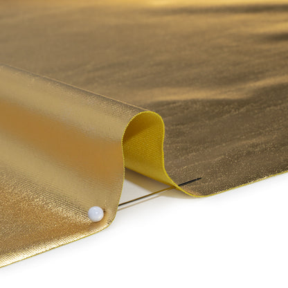 Metallic Foiled Polyester Jersey Knit - Gold - Amalthea Collection Detail