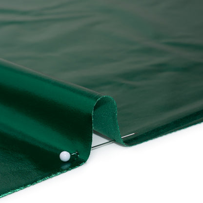 Metallic Foiled Polyester Jersey Knit - Emerald - Amalthea Collection
