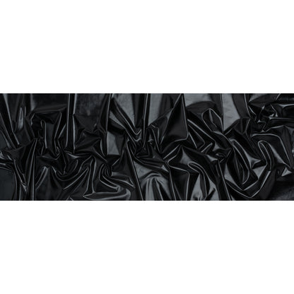 Metallic Foiled Polyester Jersey Knit - Black - Amalthea Collection