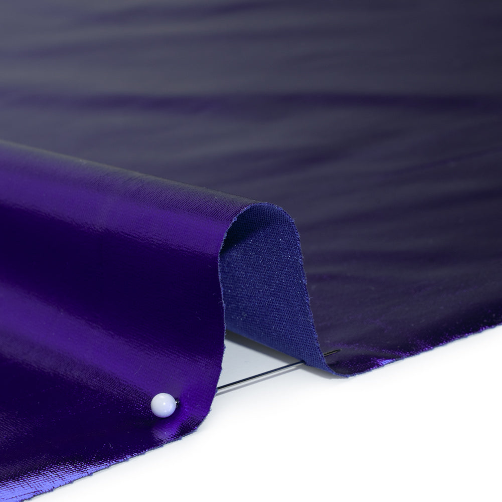 Metallic Foiled Polyester Jersey Knit - Royal Blue - Amalthea Collection - Detail