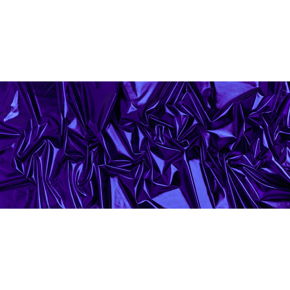 Metallic Foiled Polyester Jersey Knit - Royal Blue - Amalthea Collection - Full