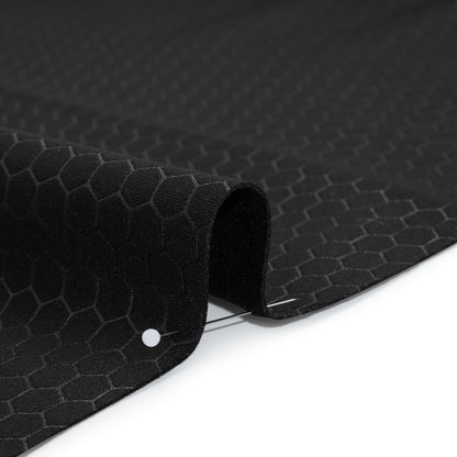 Yaya Han Stretch Scuba Knit - Black Hexagons - Cosplay Collection