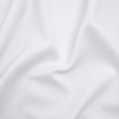 Yaya Han Stretch Scuba Knit - White Hexagons - Cosplay Collection