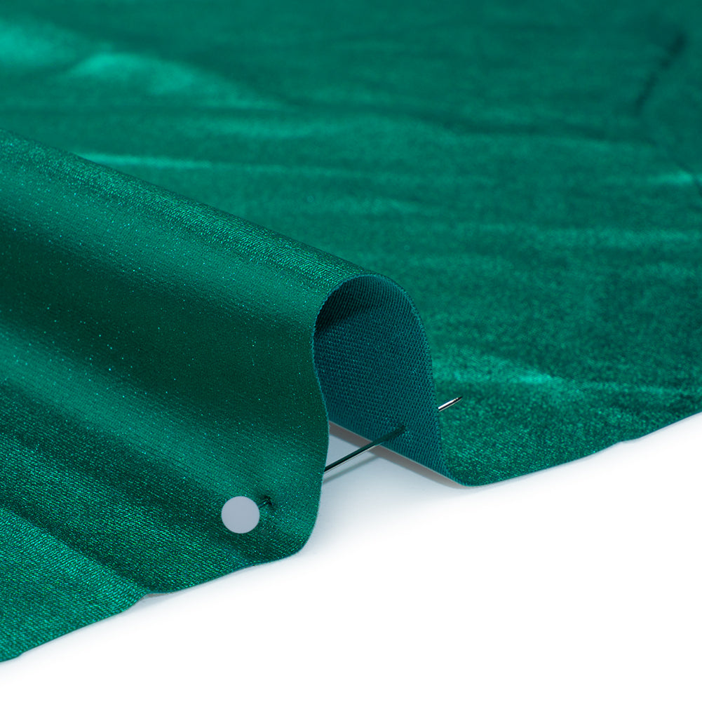 Yaya Han Metallic Foiled Stretch Spandex Polyester Jersey - Emerald Green - Cosplay Collection - Detail