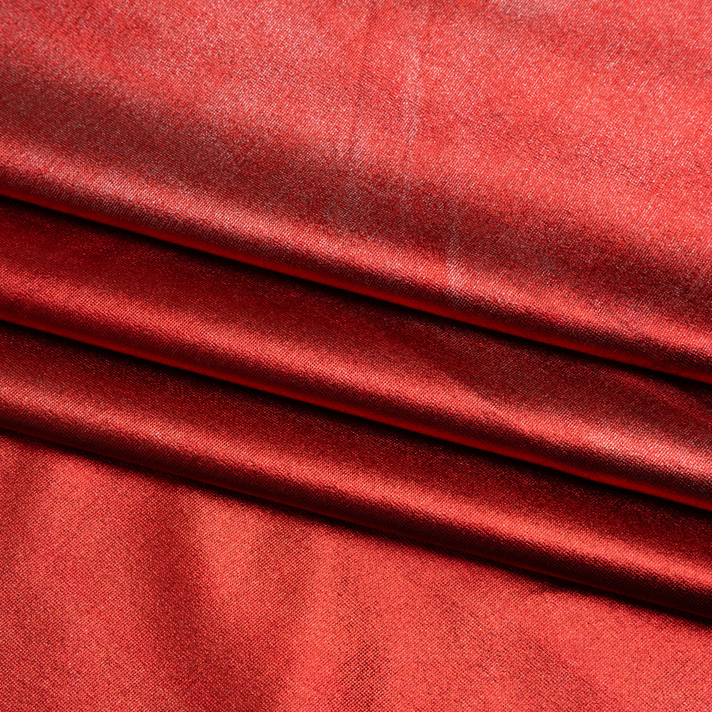 Yaya Han Metallic Foiled Stretch Spandex Polyester Jersey - Red - Cosplay Collection