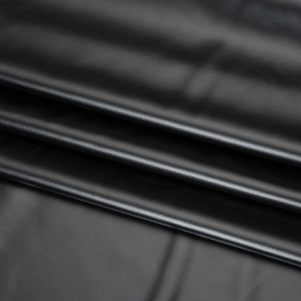 Yaya Han Stretch Faux Leather/Pleather - Glossy Black - Cosplay Collection - Folded