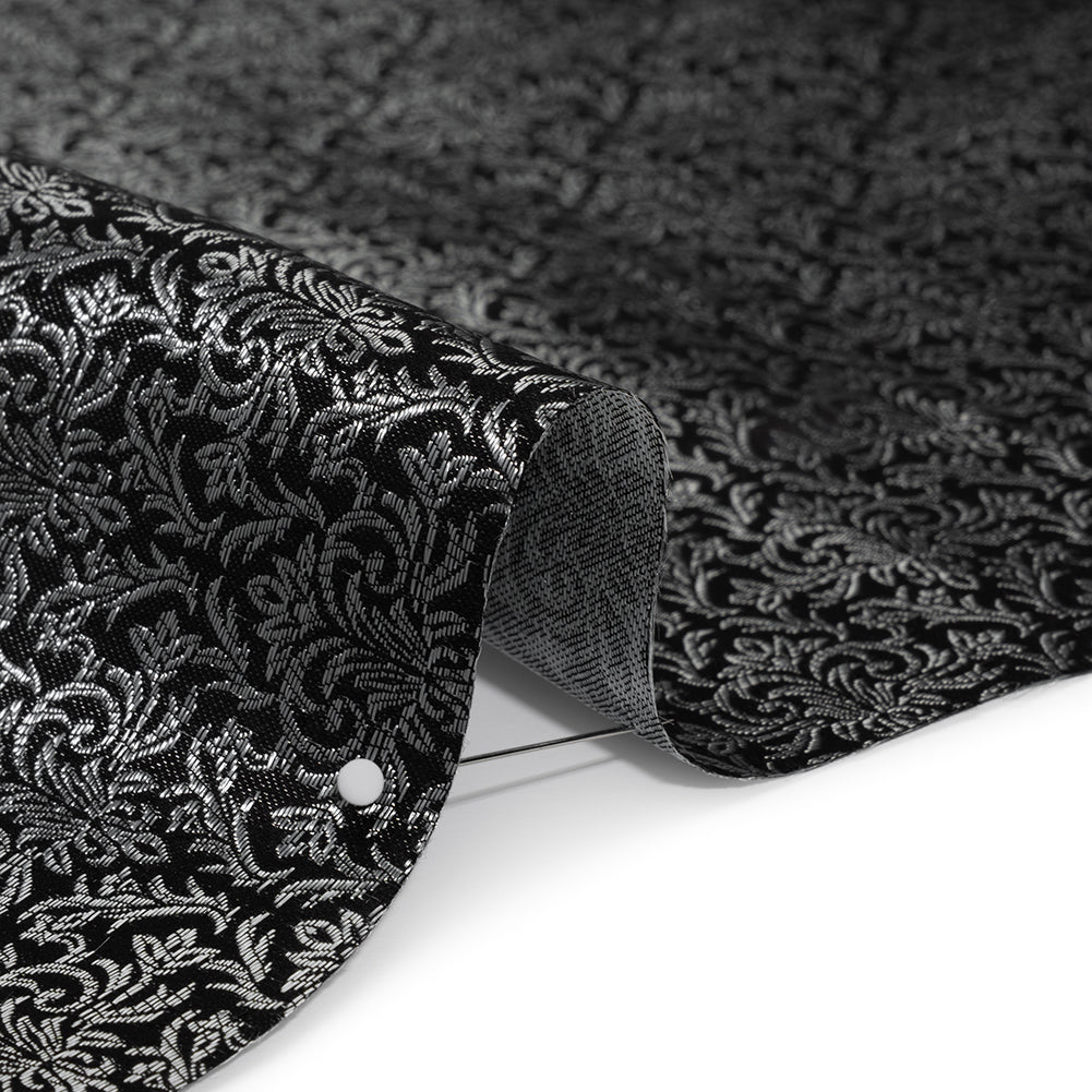Yaya Han Polyester and Nylon Brocade - Imperial Silver and Black Damask - Cosplay Collection
