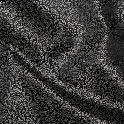 Yaya Han Polyester and Nylon Brocade - Imperial Silver and Black Damask - Cosplay Collection