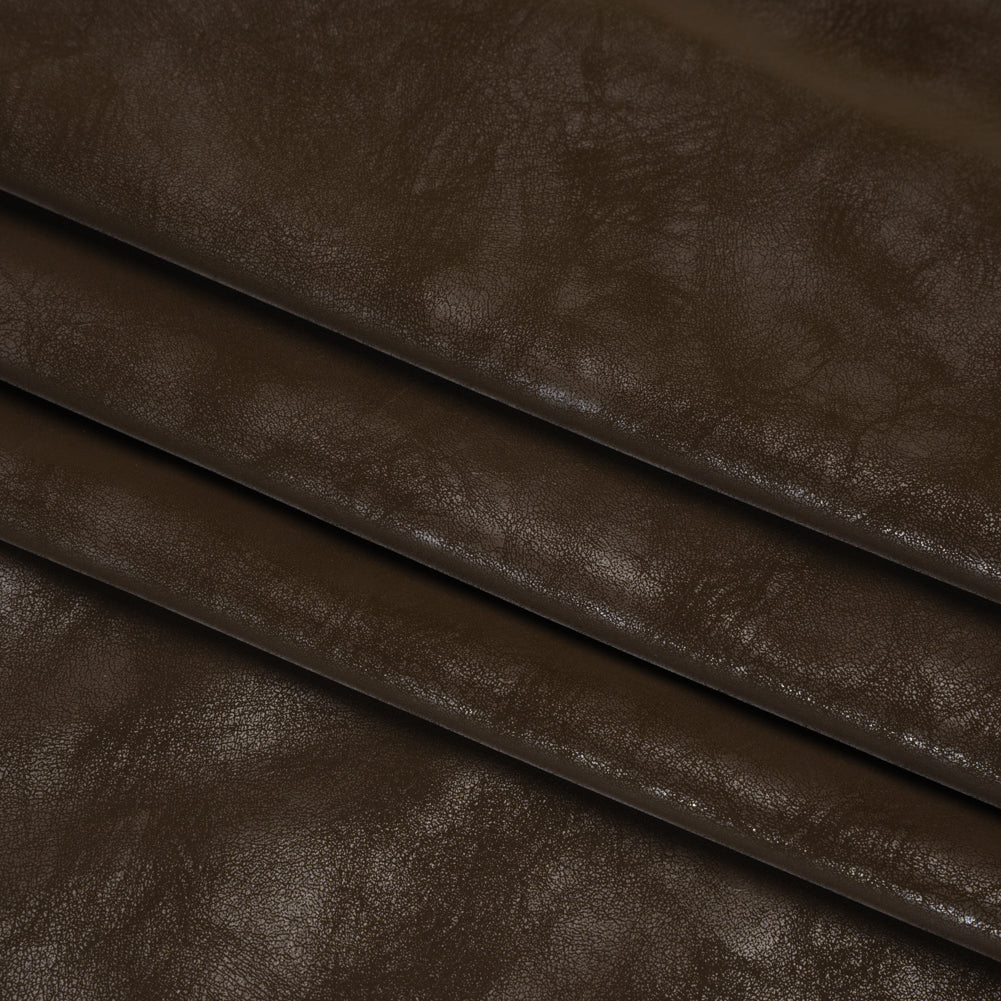 Yaya Han Soft Stretch Faux Leather/Pleather - Distressed Dark Brown with Brushed Backing - Cosplay Collection