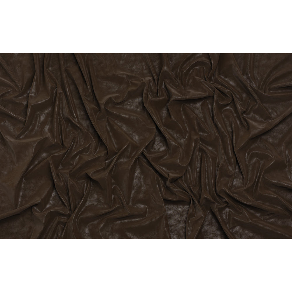 Yaya Han Soft Stretch Faux Leather/Pleather - Distressed Dark Brown with Brushed Backing - Cosplay Collection
