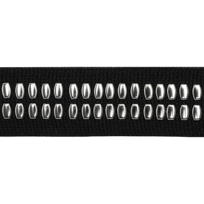 Yaya Han Studded Woven Trim - Hamburg Punk Silver and Black Faux Zipper, 0.75" - Cosplay Collection